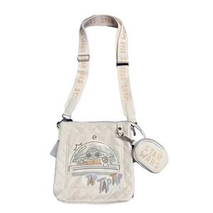 Disney Parks 2023 Star Wars Grogu Crossbody Bag with Coin Purse White